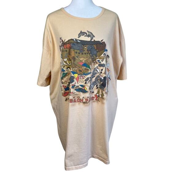 Anvil Vtg 1996 Shirt Dress Pj Noah’s Beach Party Graphic Tee Single Stitch Worn - Picture 3 of 16